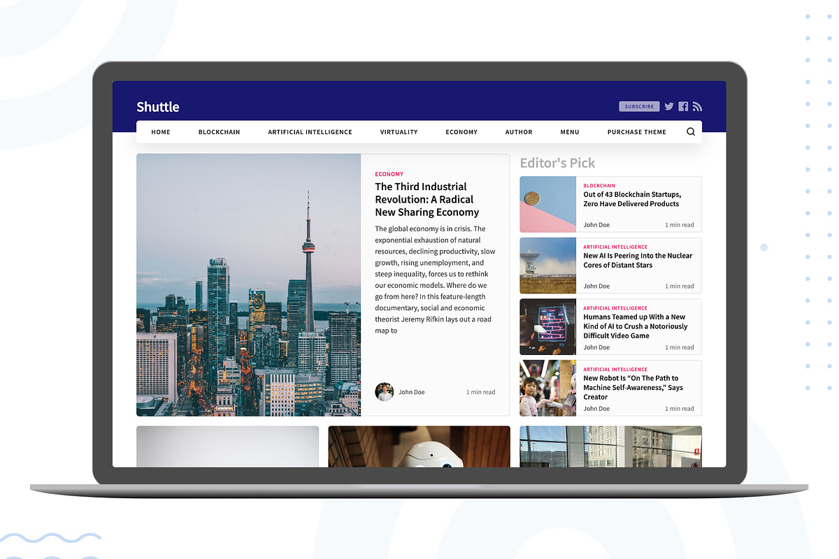 Shuttle – Ghost Theme, a Websites & App Template by Stylesheets.dev (Photo 1 of 6)