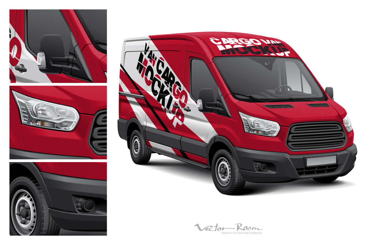 Cargo Van Mockup, a Mockup by Vector Room (Photo 1 of 2)