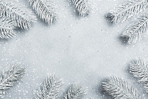 Christmas background with snow