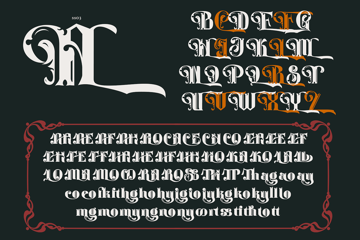 Monevilcy Antique Font, a Blackletter Font by TypeClassHeroes (Photo 10 of 15)
