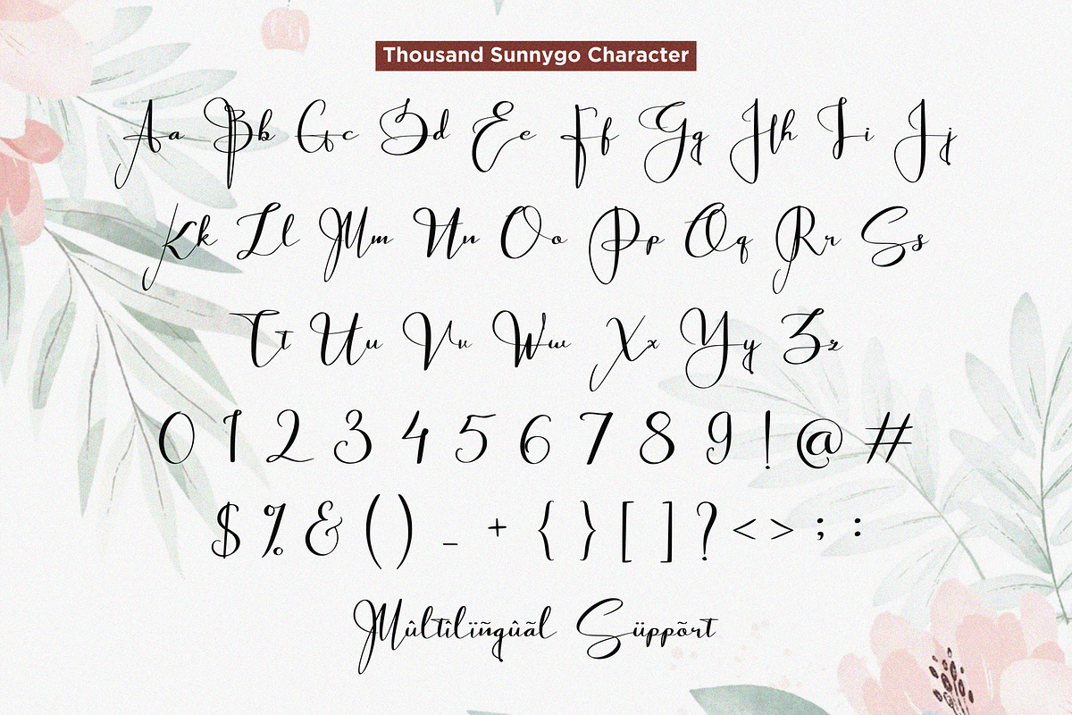 Thousand Sunnygo, a Script Font by Essentials Studio (Photo 8 of 9)