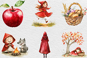 Little Red Riding Hood Clipart, an Illustration by Black Bird Studio (Thumbnail 5 of 6)