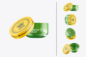 Cosmetic Jar Container Mockup