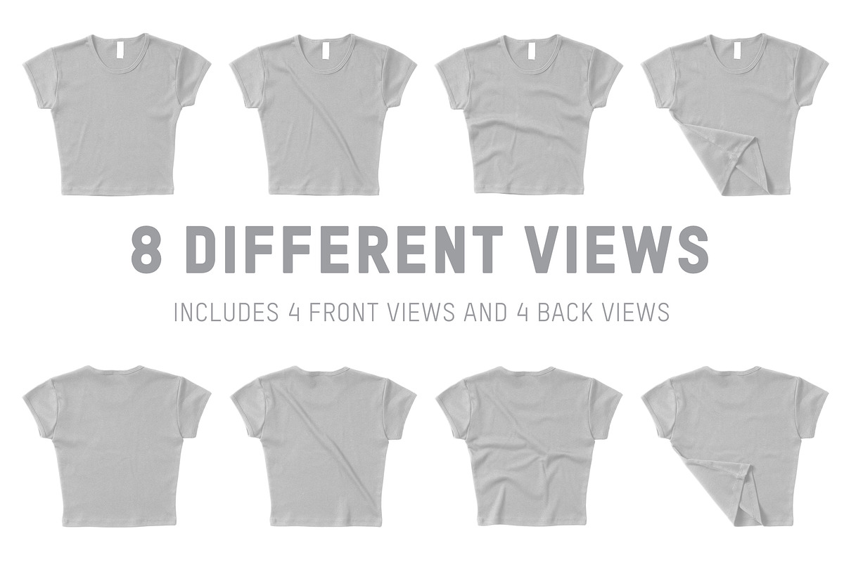Los Angeles Apparel 43035 Crop Top, a Shirt Mockup by Pixel Sauce™ (Photo 6 of 7)