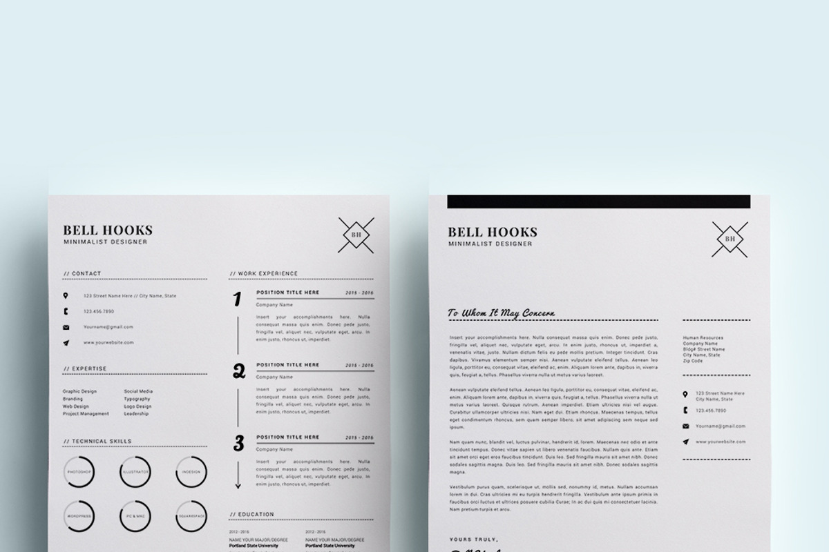 Minimal Designer Resume Template /CV, a Resume Template by Resume21 (Photo 2 of 5)