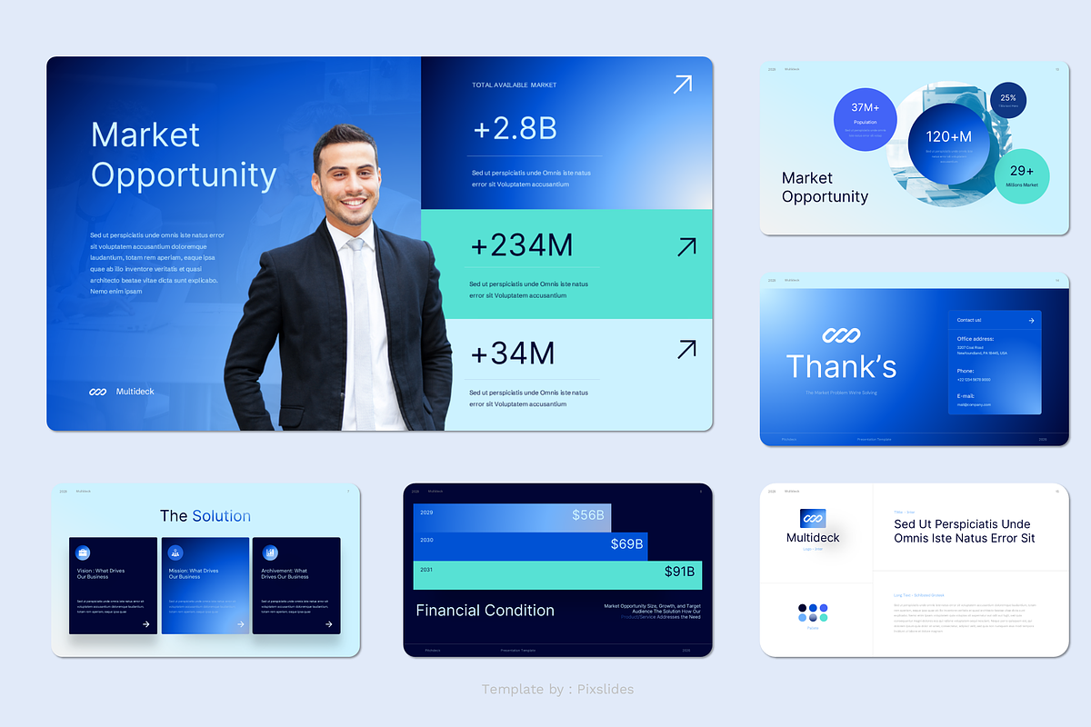 Multipurpose Business Pitch Deck, a Presentation Template by Pixslides (Photo 4 of 6)