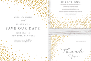 Gold Confetti Wedding Invitation Set, an Invitation Template by Pixejoo (Thumbnail 3 of 4)