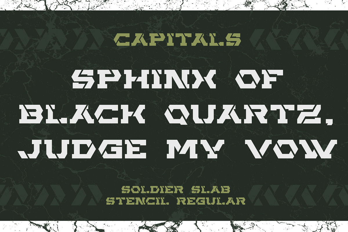 Soldier Slab Stencil Font Duo, a Slab Serif Font by Alphabet Agency (Photo 2 of 8)