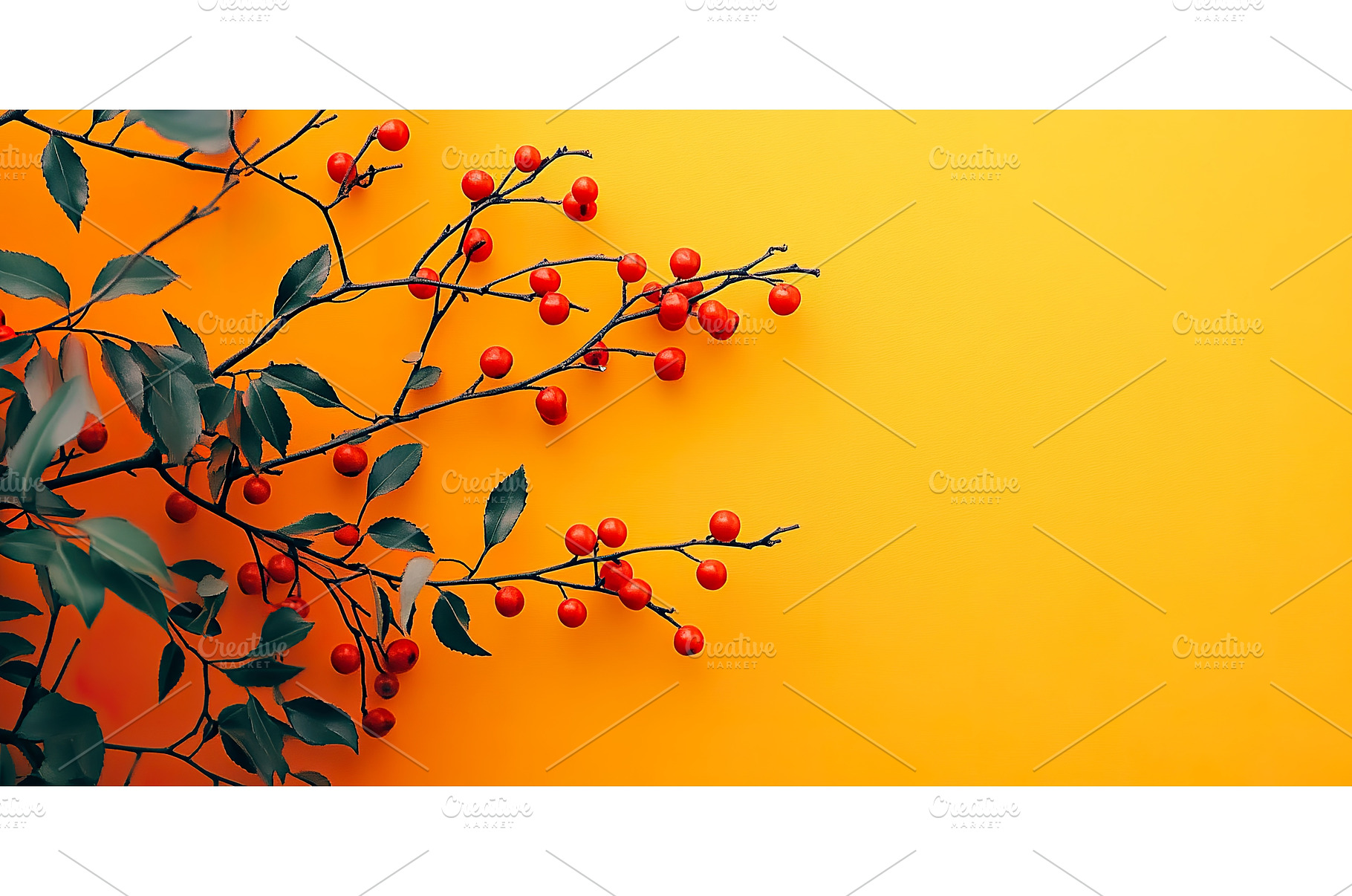 Vibrant red berries with green, a Nature Photo by Lermont51