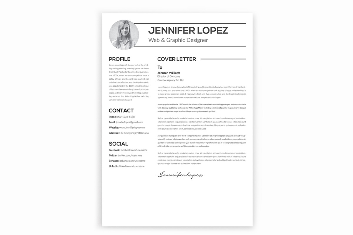 Clean Resume Template, a Resume Template by Creative designer
