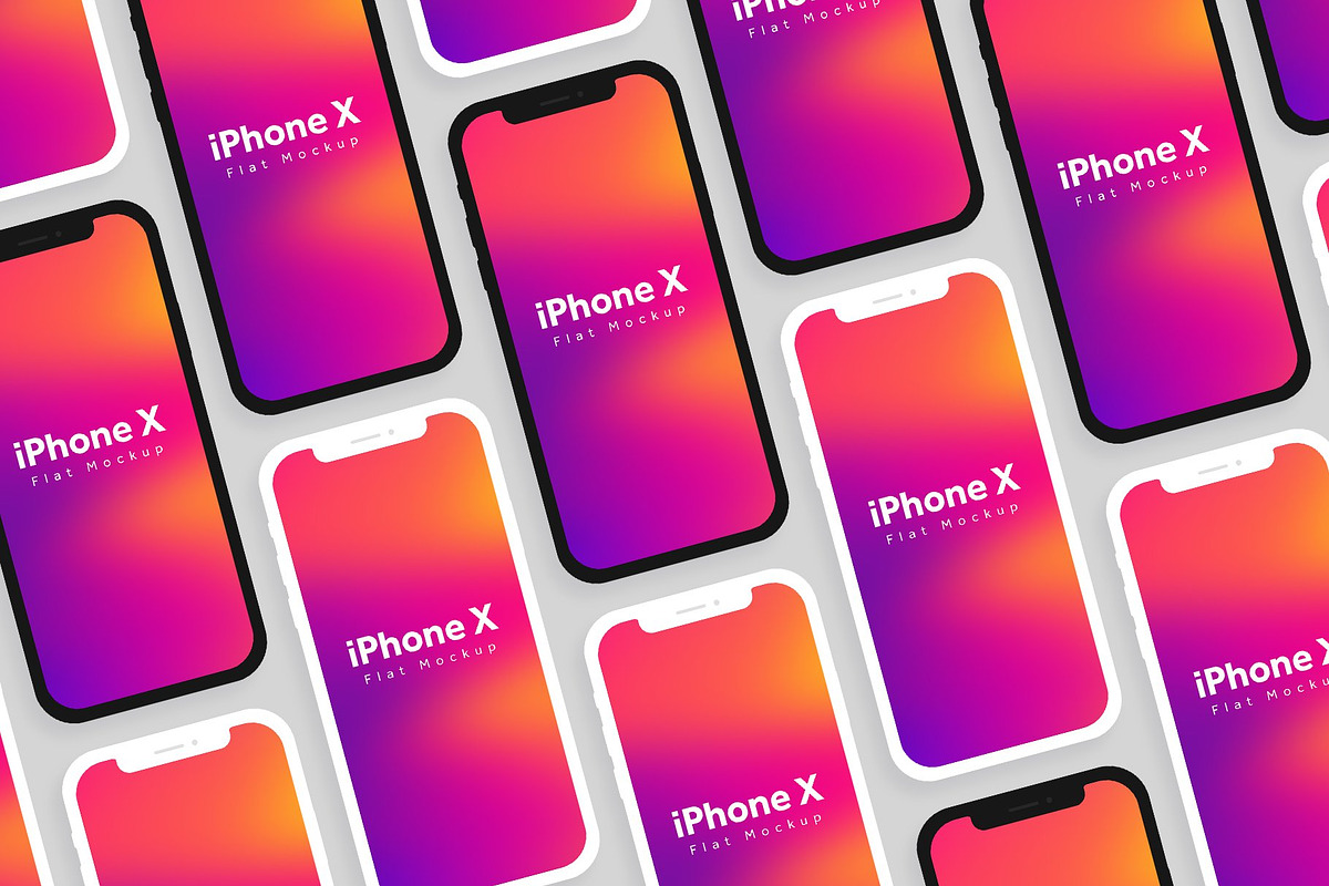 iPhone X, iPhone 11 Flat Mockup, an iPhone Mockup by Big Zone Studio (Photo 4 of 4)