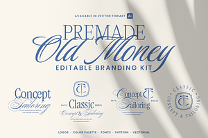 Old Money CT Monogram Tailor Logo, a Branding & Logo Template by Headfonts