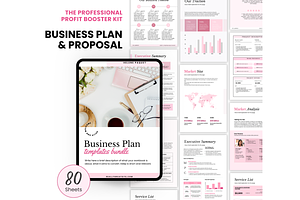 Business plan template canva, a Print Template by PlannersByBee
