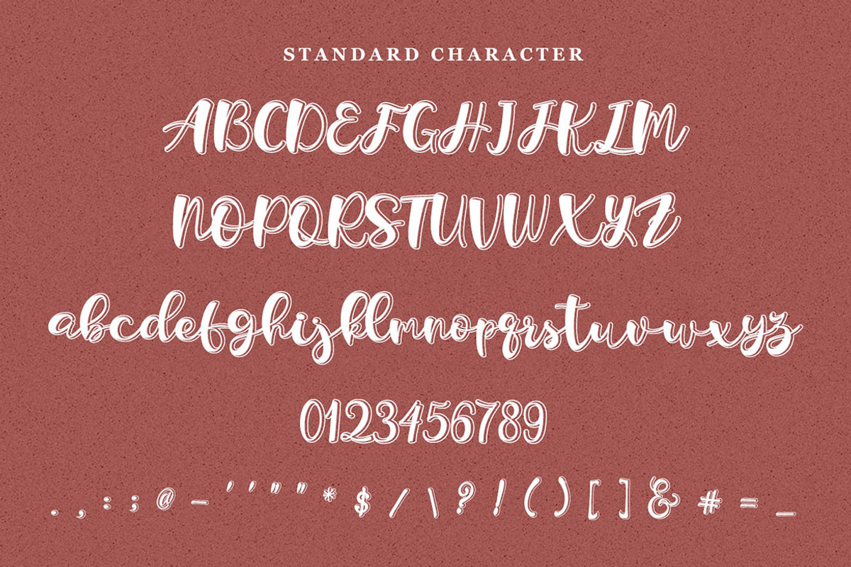 Liorentin Outline Script Font, a Script Font by Kotak Kuning Studio