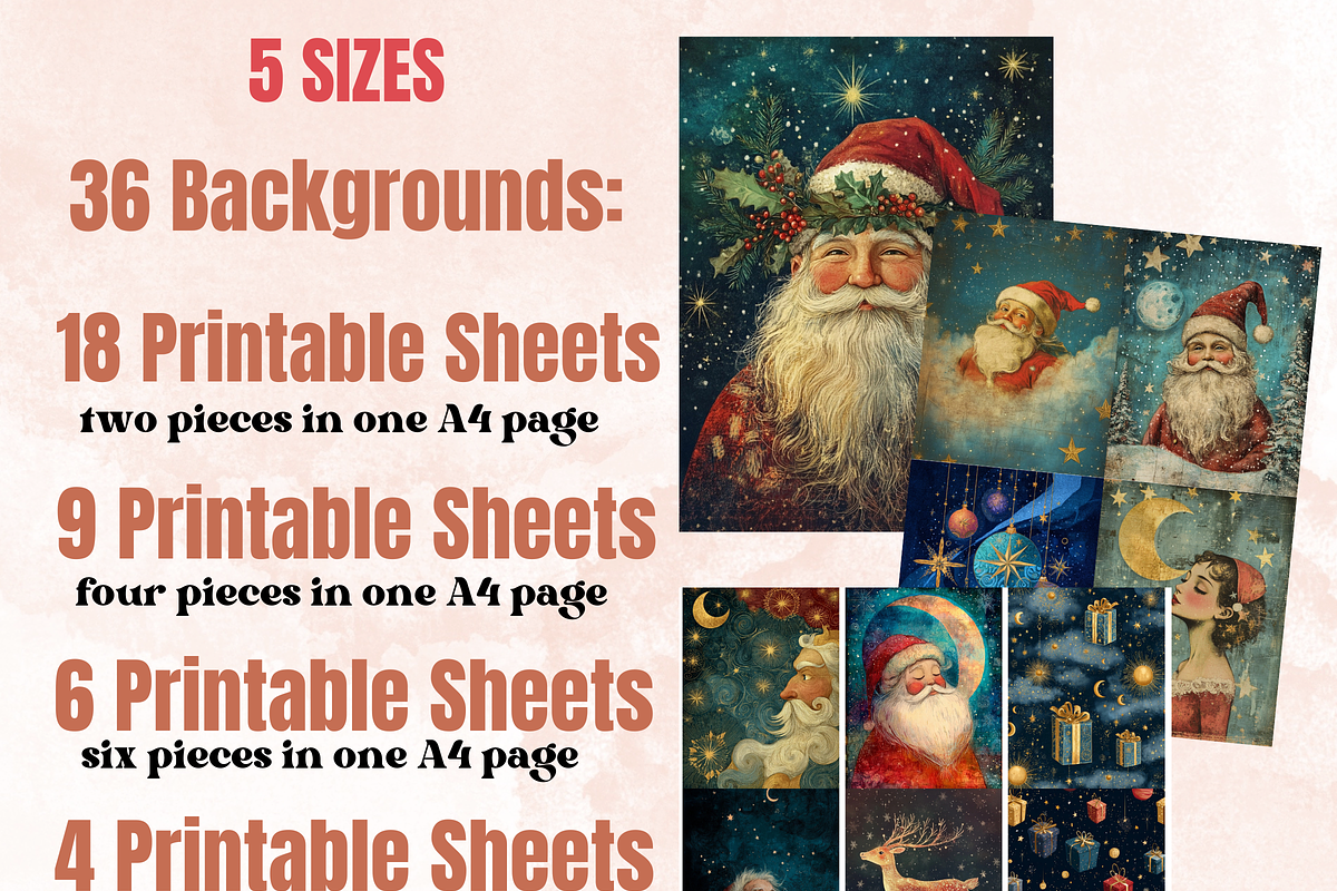 Celestial Christmas Collage Bundle, an Object Graphic by GiraffeCreative (Photo 5 of 9)