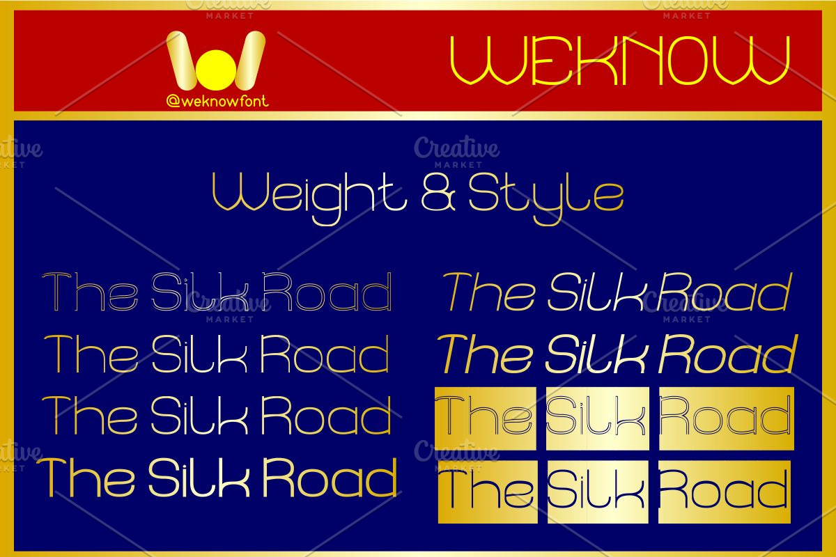 The Silk road font, a Sans Serif Font by weknow (Photo 7 of 8)