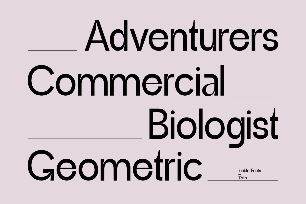 Jubble Thin, a Sans Serif Font by Zafiratype (Photo 2 of 8)