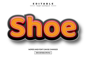 Shoe 3D Editable Text Effect