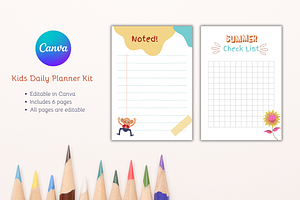 Kids daily planner kit, a Print Template by Avyukta Envision Digital