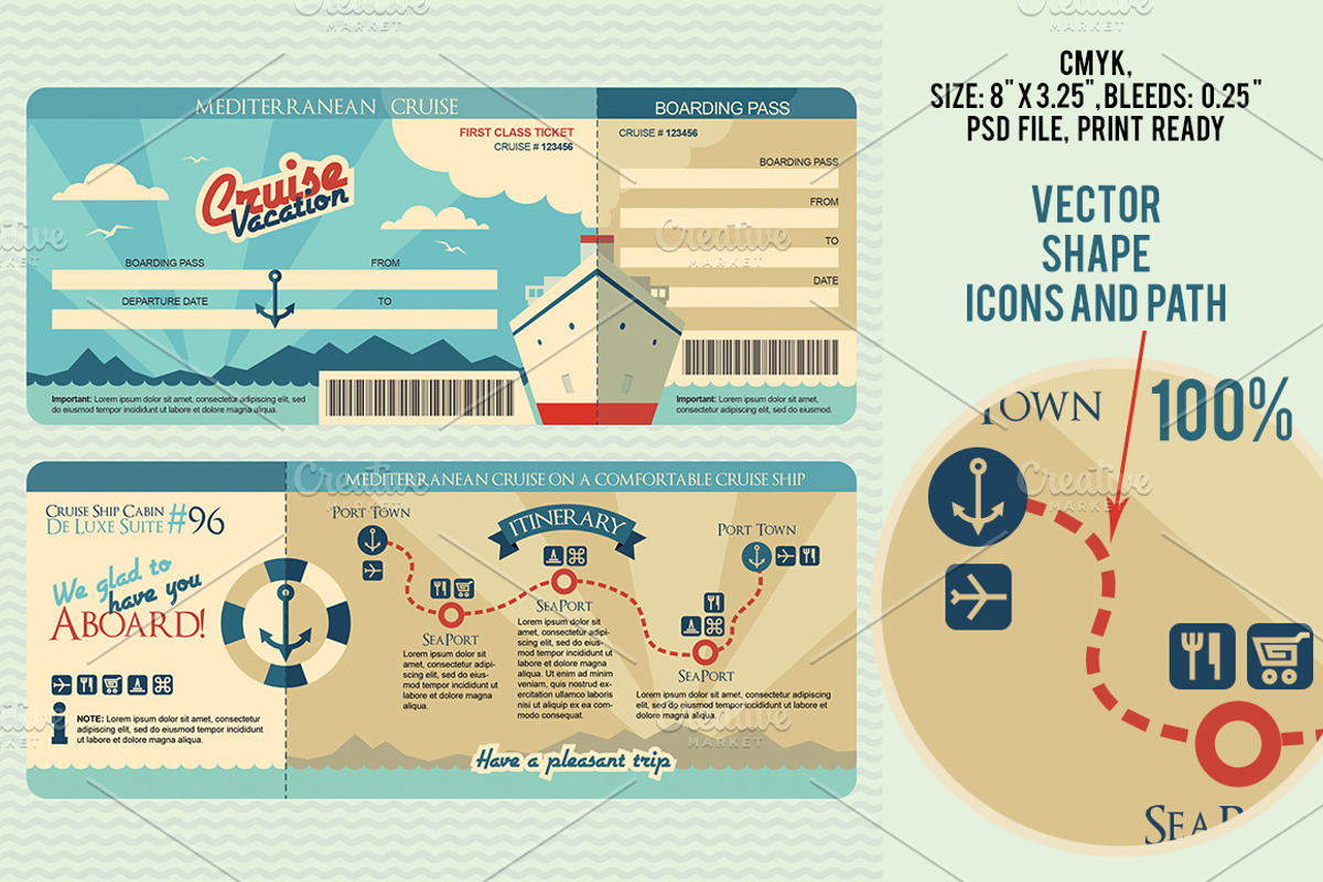 Cruise Invitation Boarding Pass Set, an Invitation Template by Paul Lesser (Photo 4 of 10)