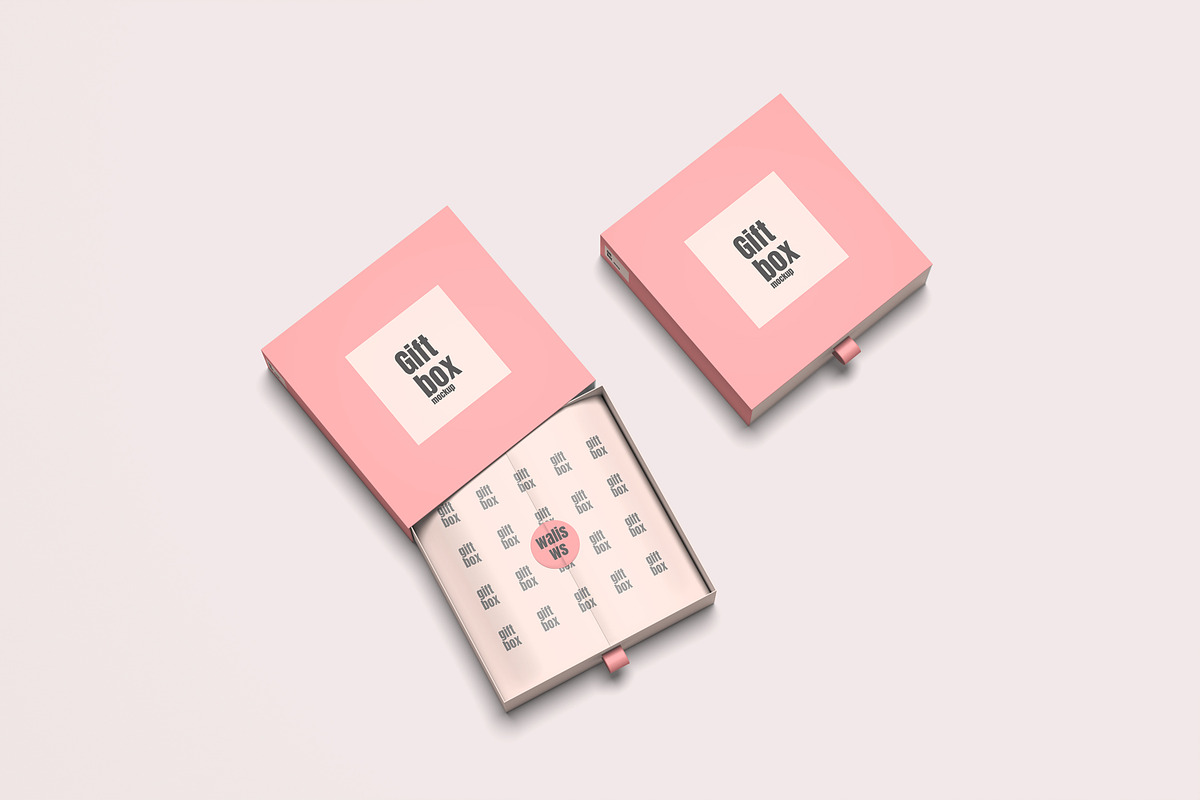 High-Quality Gift Box Mockup, a Packaging Mockup by swsi-studio (Photo 4 of 6)
