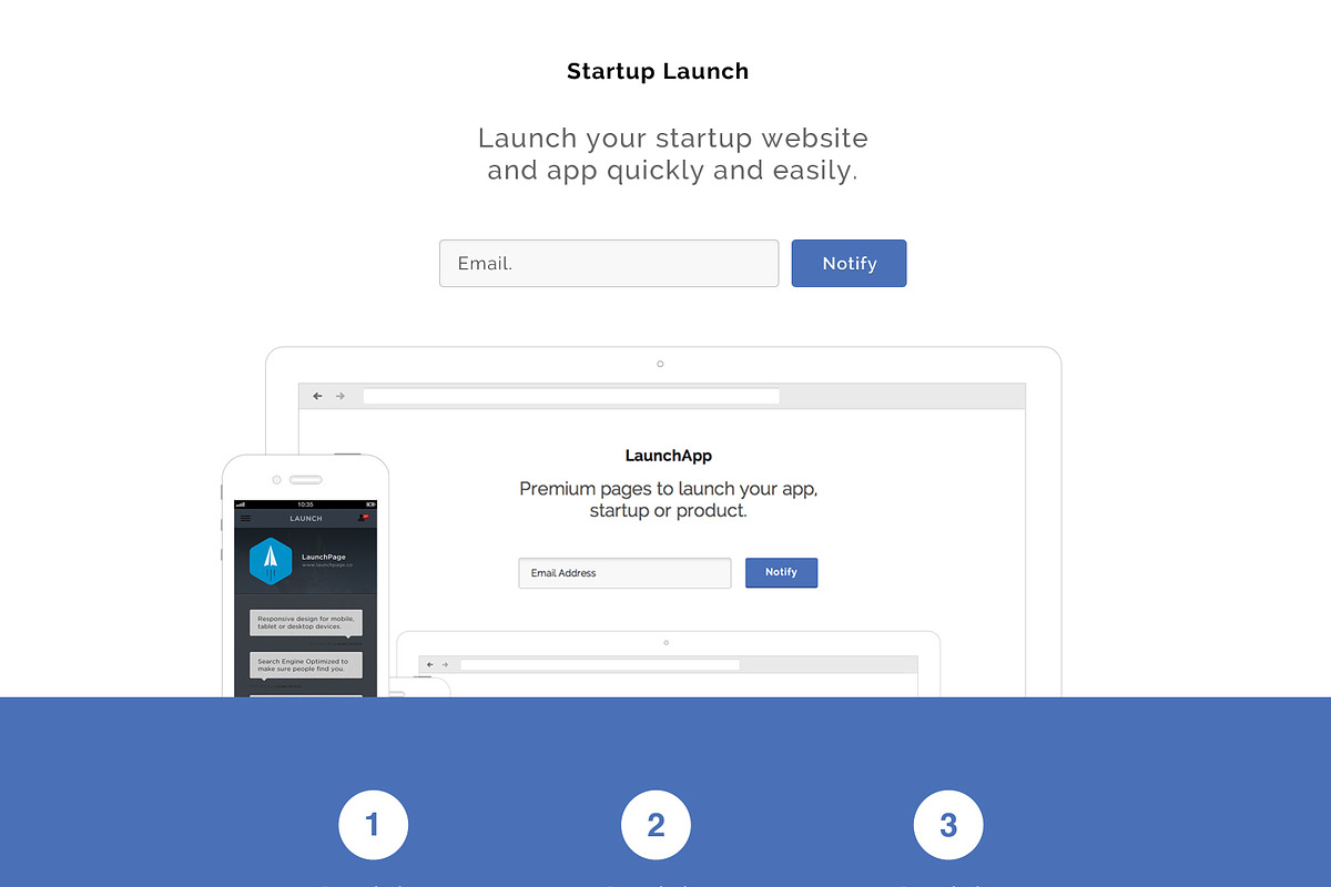 Startup Launch, a Bootstrap Template by launchpage
