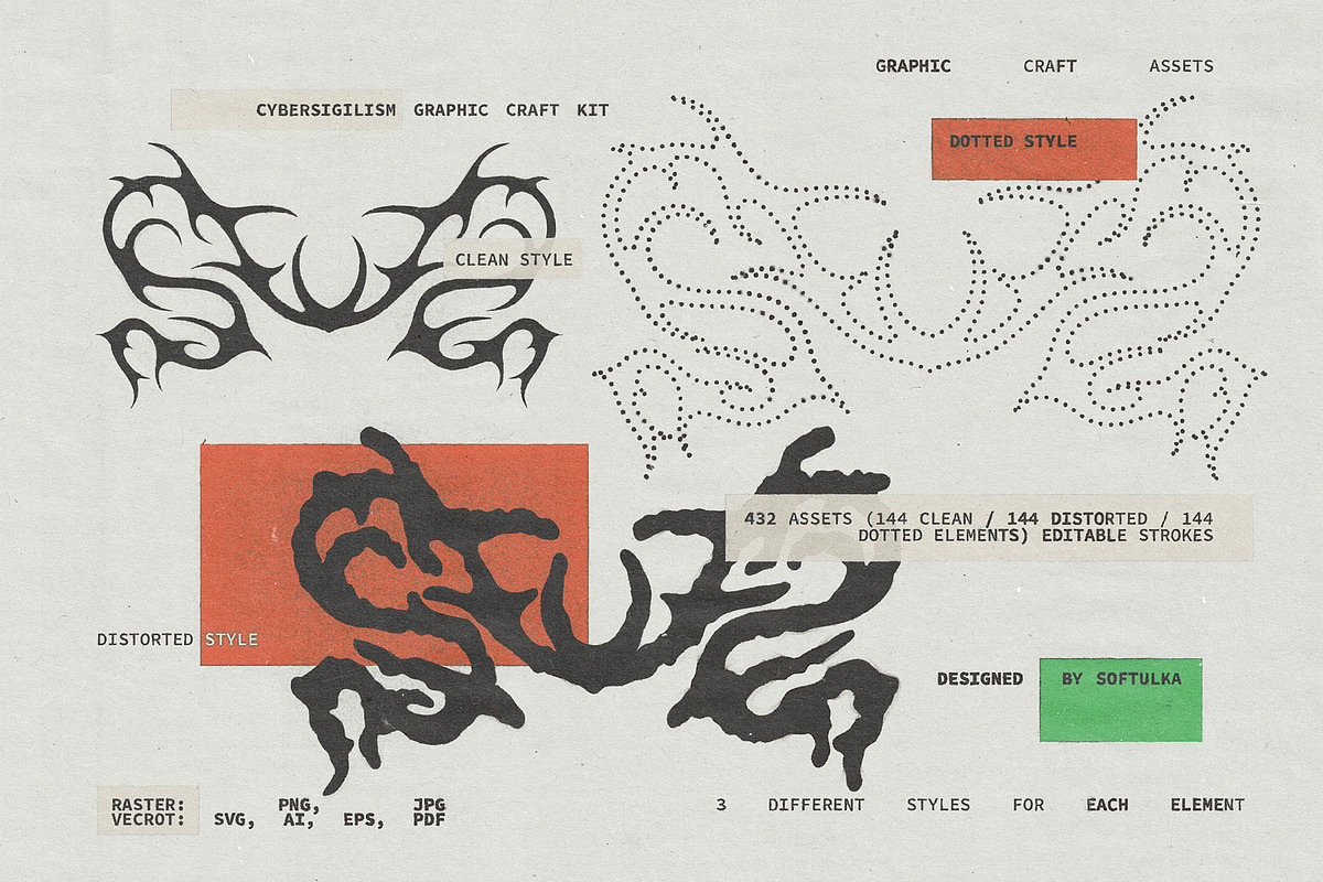 Cybersigil Graphic Craft Kit, an Object Graphic by softulka (Photo 2 of 7)