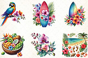 Tropical Spring Clipart, an Illustration by DreamCafeArt (Thumbnail 2 of 6)