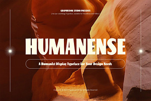 Humanense Display Typeface, a Sans Serif Font by graphicook