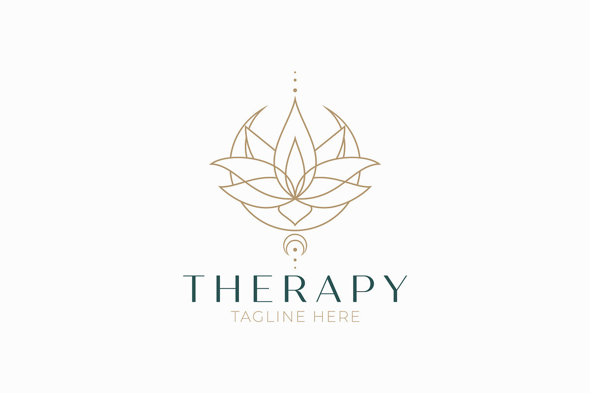 Therapy Lotus Flower Logo Wellness, a Branding & Logo Template by Signatoro (Photo 2 of 3)