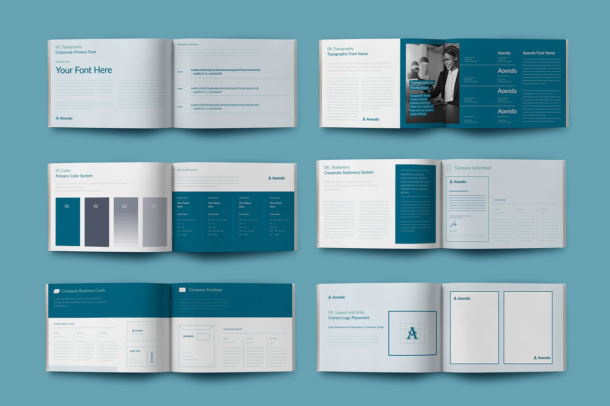Brand Guideline Template, a Stationery Template by ContestDesign (Photo 4 of 4)