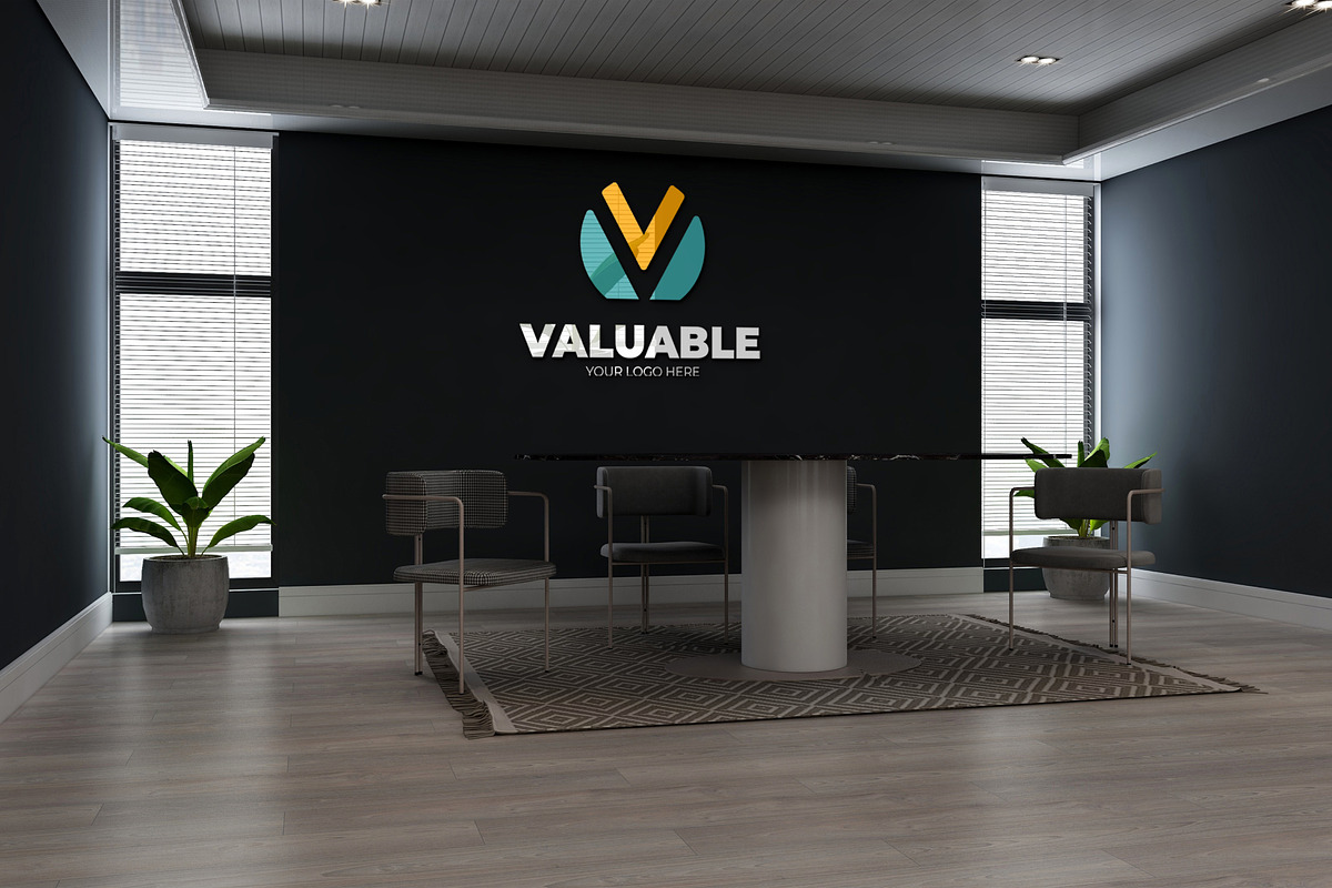 PSD Office Room Company Logo Mockup, a Product Mockup by Ayy (Photo 9 of 23)