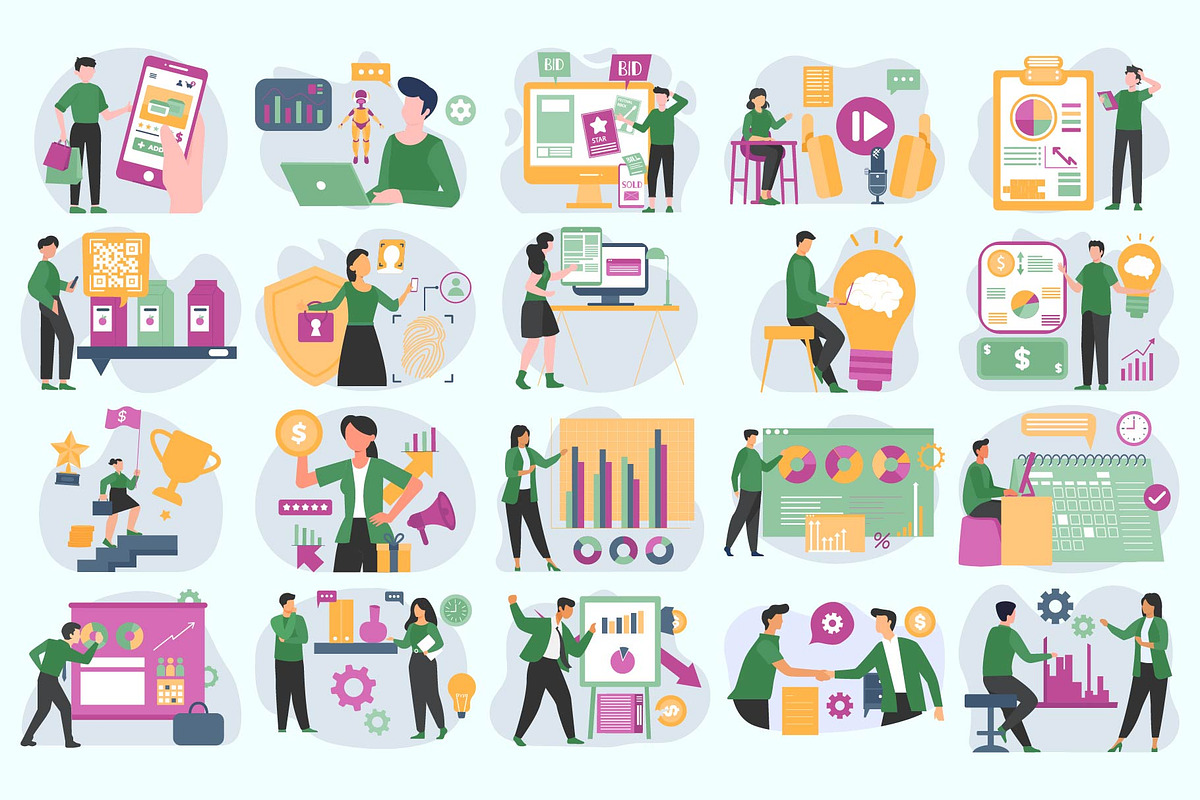 Creative Business Loopy Vectors., an Illustration by Vector Portal (Photo 2 of 5)