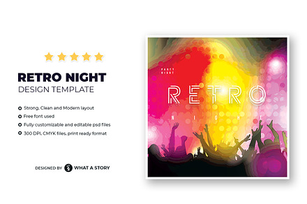 Retro Night Flyer Template