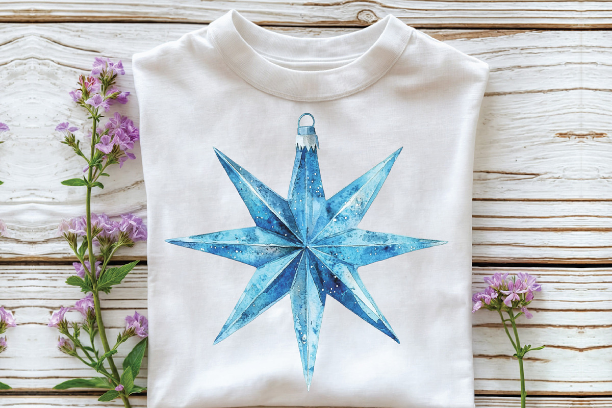 Watercolor Silver Blue Christmas, an Illustration by CraftArtStudio (Photo 5 of 6)