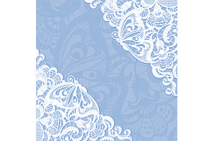Lace frame background. Openwork, an Illustration by YummyBuum