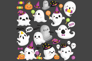 Halloween Ghost Clipart - Cute Ghost