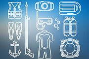 Diving Set Outlined & Colored, an Icon by DeniseUytiepo (Thumbnail 5 of 5)