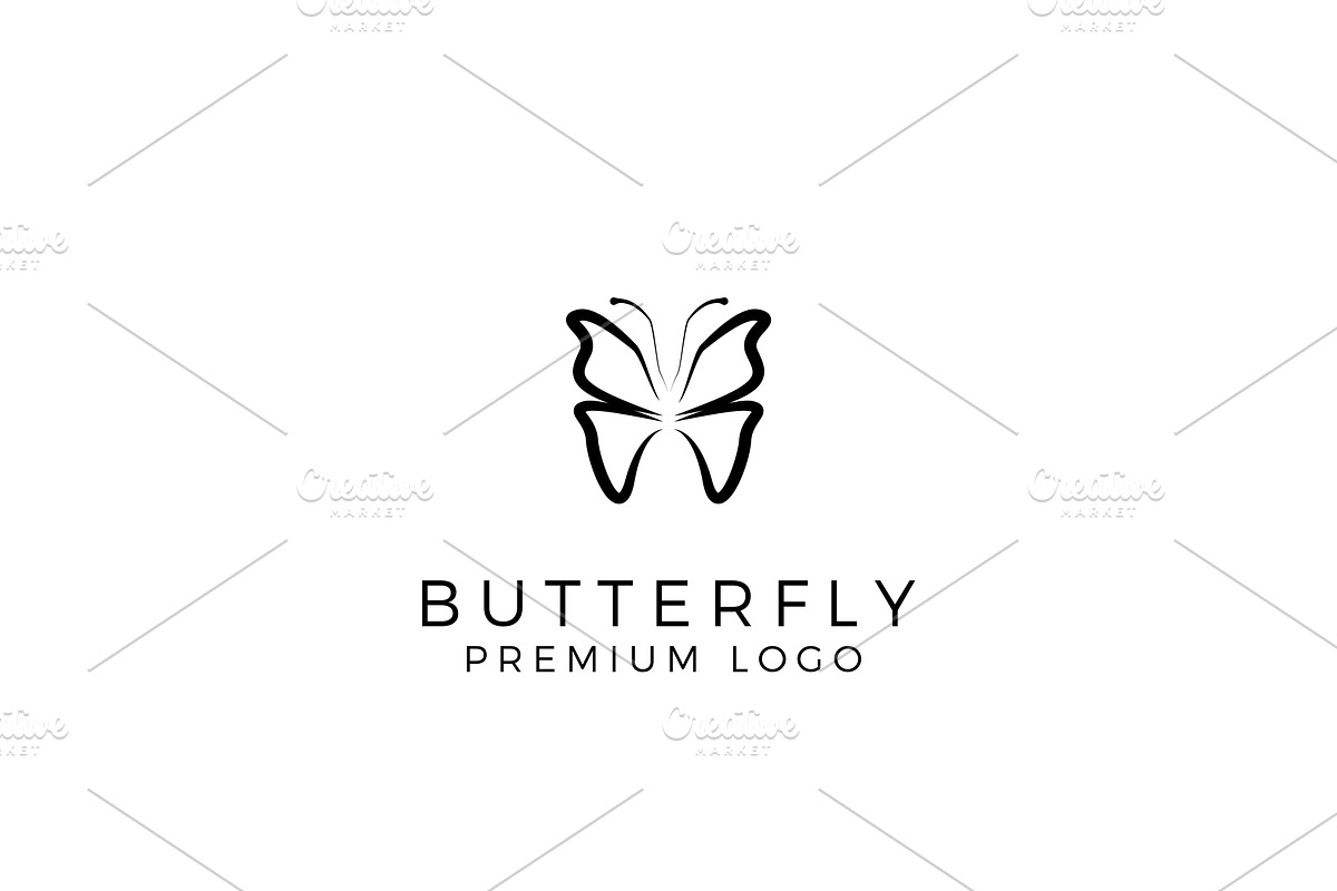 Simple and Minimalism Butterfly Logo