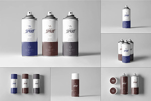 Spray Can Mock-up, a Product Mockup by zippypixelstudio