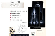 The Nocturne Arcana Dark Tarot cards, a Decorative Illustration by ThatsDesignArt (Thumbnail 2 of 10)