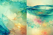 Fresh waters watercolor set, a Texture Graphic by Olha Klein (Thumbnail 4 of 4)