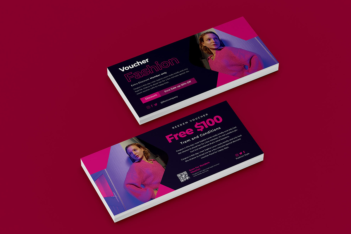 Purple Voucher Fashion, a Flyer Template by rzkaamlya