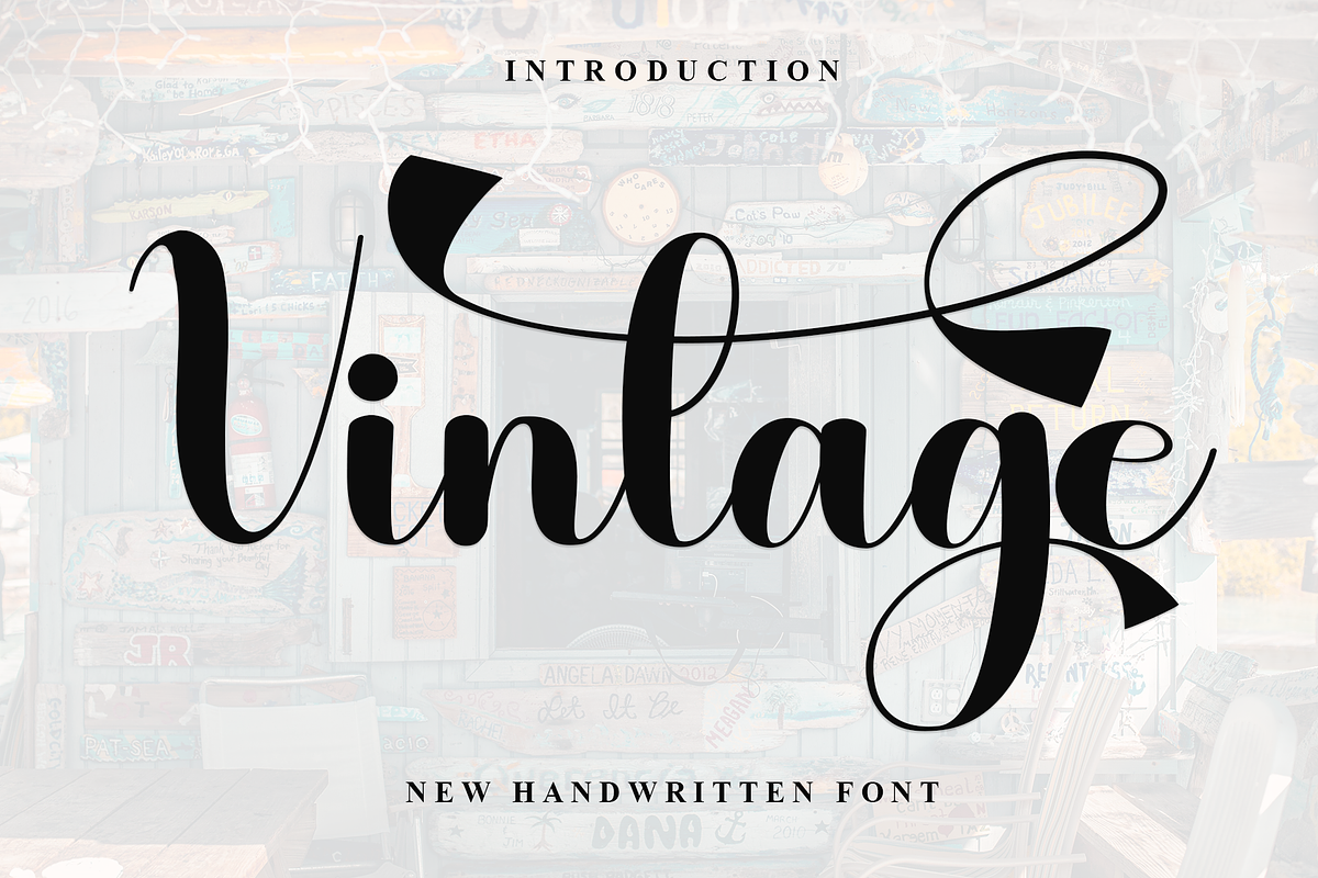 Vintage, a Script Font by InermediaSTUDIO (Photo 8 of 8)