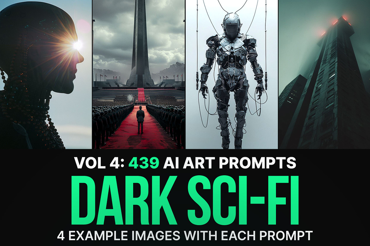 439 MJ Dark Sci-fi Prompts: Vol 4, a Background Graphic by Sevenstyles (Photo 1 of 16)
