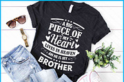 Heart In Heaven Brother Memorial SVG, an Object Graphic by Creativeusart (Thumbnail 1 of 4)