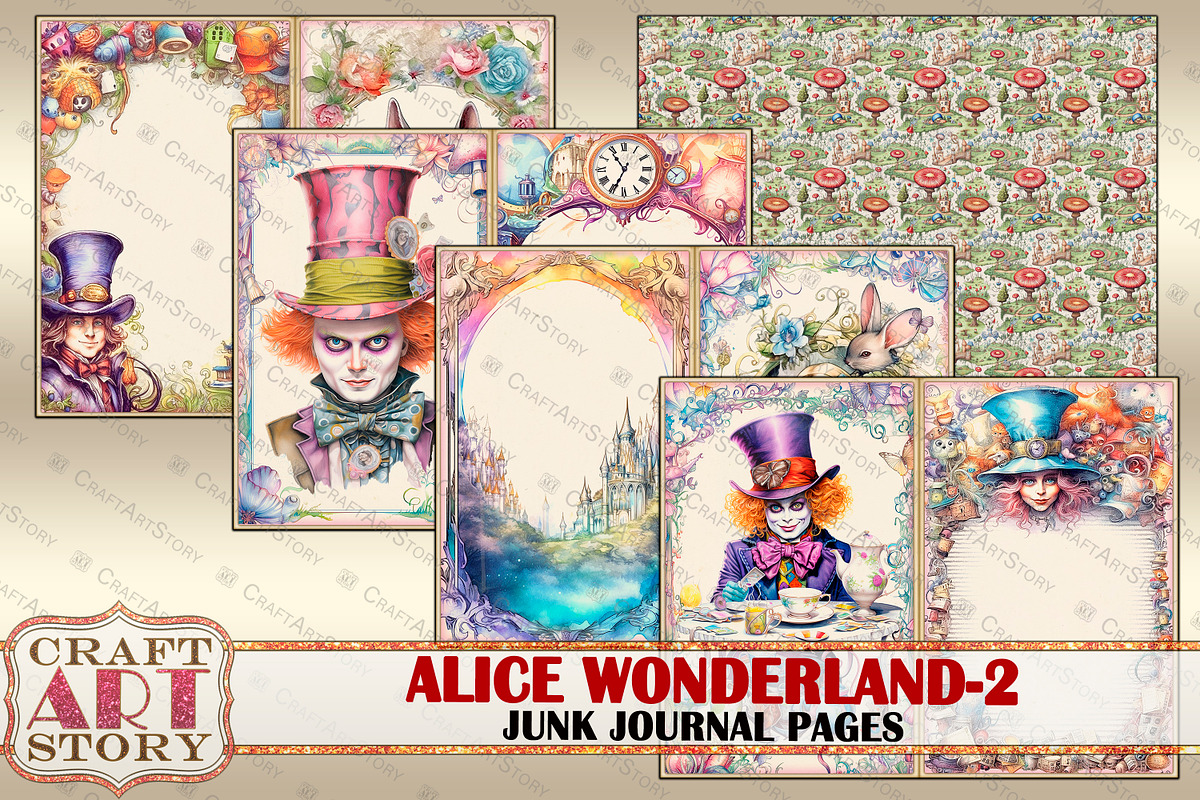 Alice Wonderland-2 Junk Journal, an Object Illustration by CraftArtStory (Photo 2 of 7)
