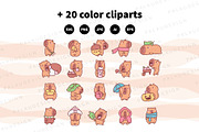 Cute Kawaii Capybaras in Autumn, an Animal Illustration by Palau (Thumbnail 10 of 12)