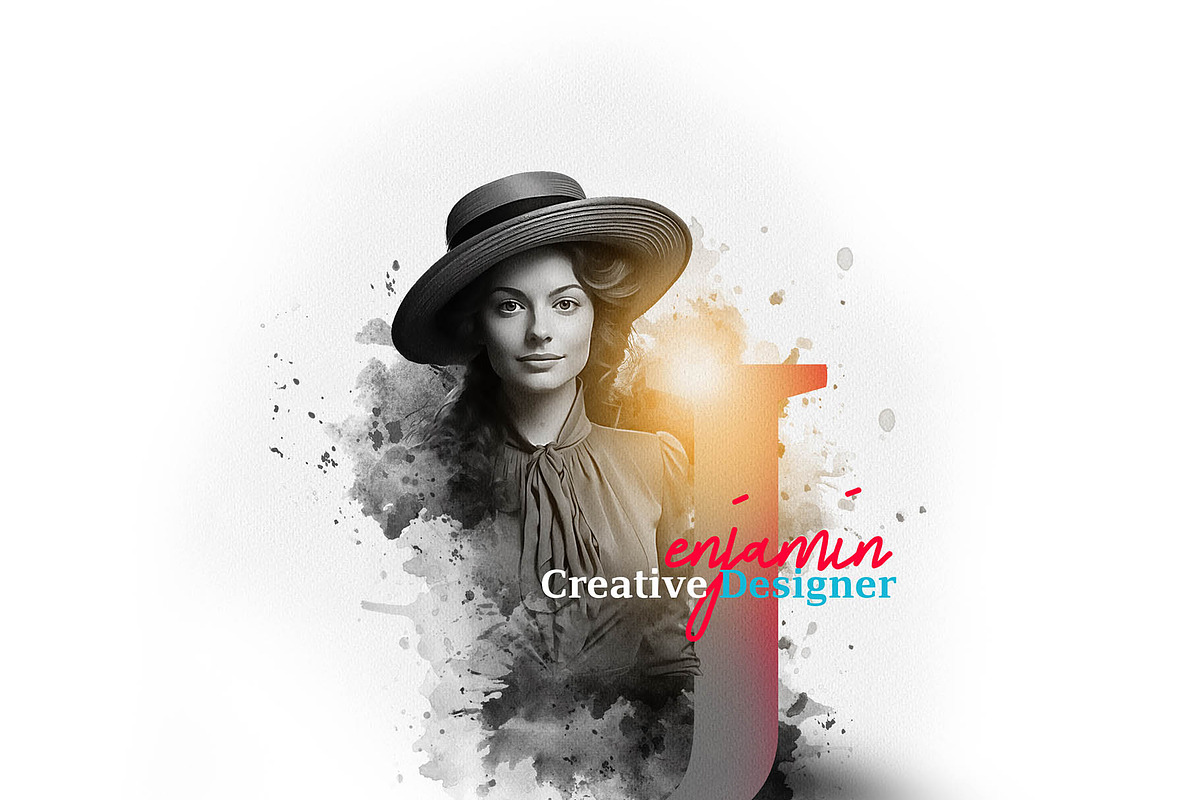 Creative Letter Portrait Template, an Action Add-On by MRI STUDIO (Photo 18 of 42)