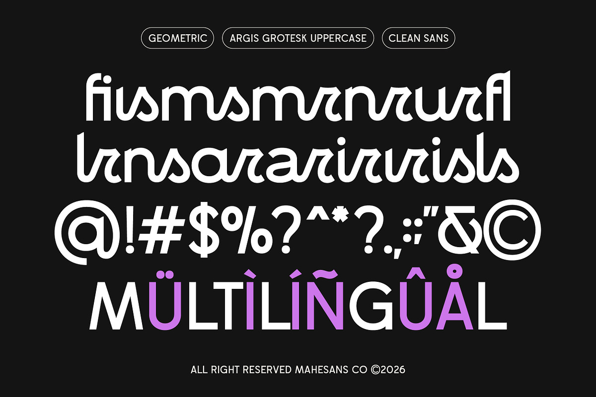 Argis – Geometric Clean Sans Serif, a Sans Serif Font by Mahesans Co (Photo 10 of 10)